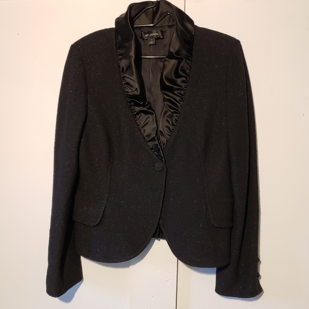 St. John ruffle neck formal blazer